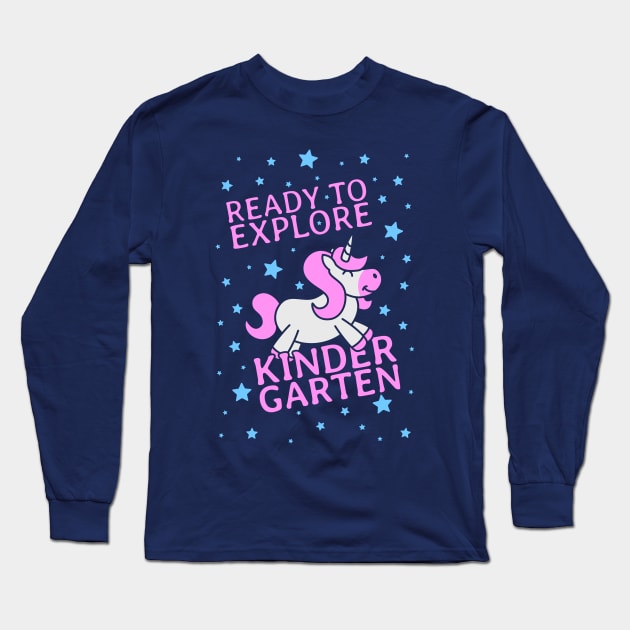 Ready To Explore Kindergarten dark Long Sleeve T-Shirt by NeverDrewBefore